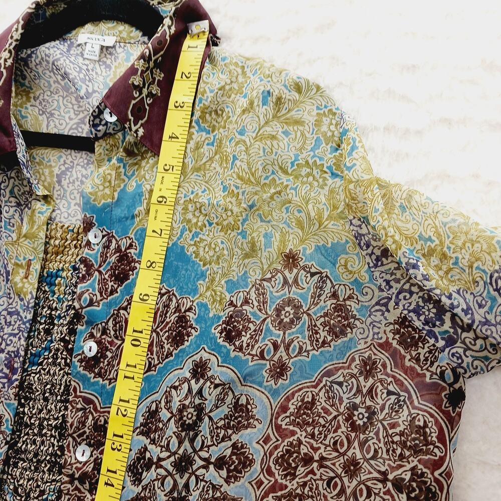 Blouse Shell Set Smock Boho Romantic Fairy Whimsycore Y2K Cottagecore MOP Size L - Picture 5 of 13